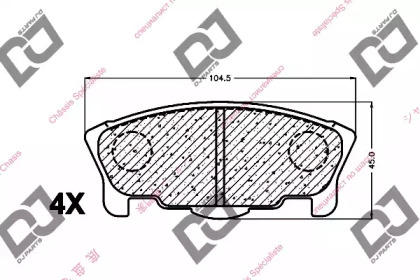 Комплект тормозных колодок DJ PARTS BP1426